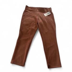 Mixit Faux Suede Leggings in Brown